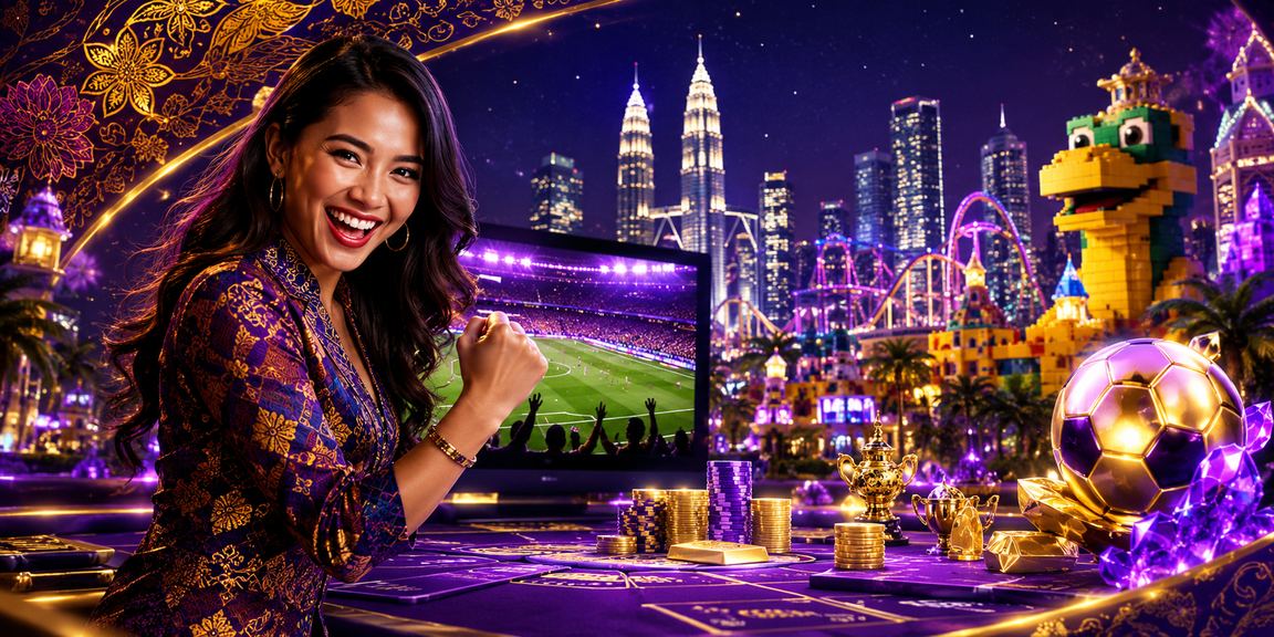 Permainan baccarat dengan corak batik Malaysia pada platform atom108